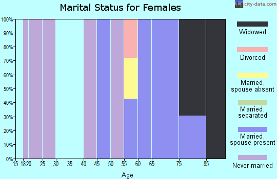 Zip code 94923 marital status for females