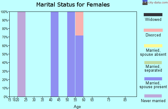 Zip code 95007 marital status for females