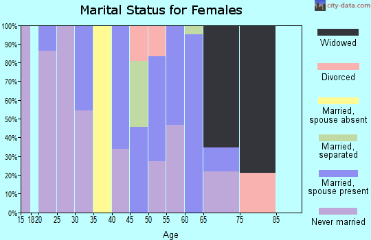 Zip code 95039 marital status for females