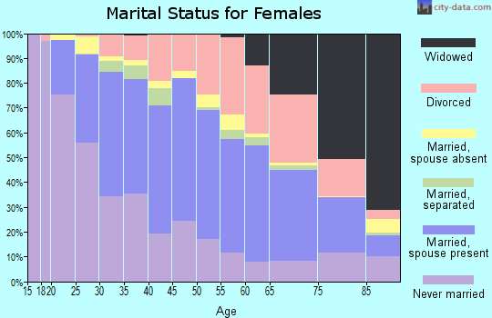 Zip code 95128 marital status for females