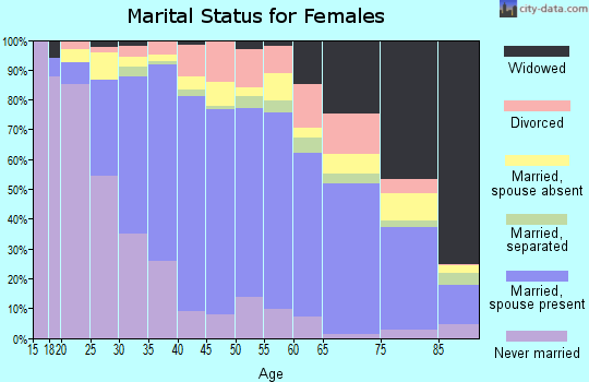 Zip code 95132 marital status for females
