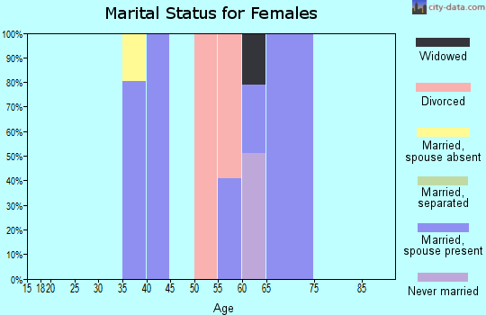 Zip code 95225 marital status for females
