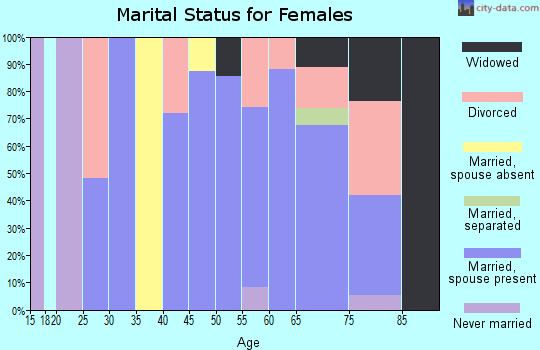 Zip code 95245 marital status for females