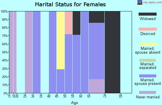 Zip code 95246 marital status for females