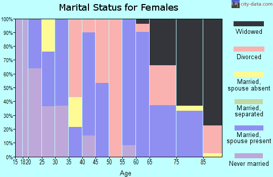 Zip code 95249 marital status for females