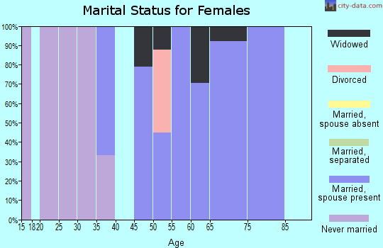 Zip code 95306 marital status for females