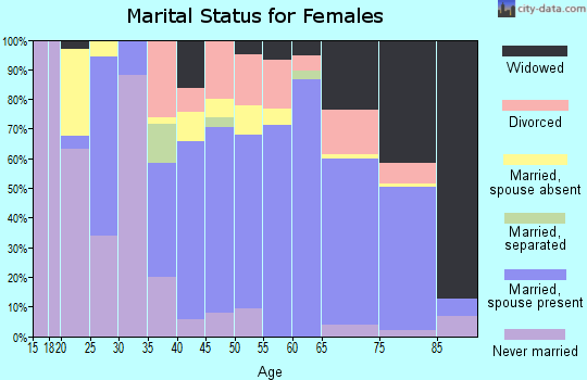 Zip code 95338 marital status for females