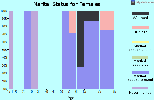 Zip code 95346 marital status for females