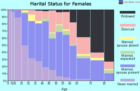 Zip code 95348 marital status for females