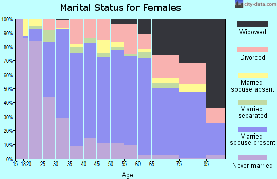 Zip code 95356 marital status for females