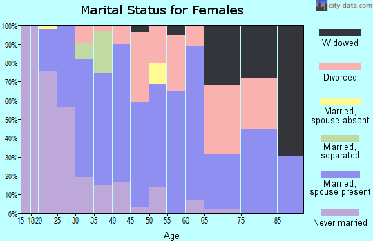 Zip code 95360 marital status for females