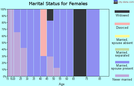 Zip code 95372 marital status for females