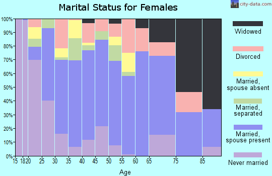 Zip code 95388 marital status for females