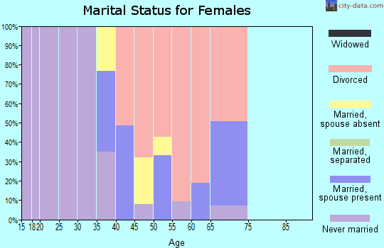 Zip code 95389 marital status for females
