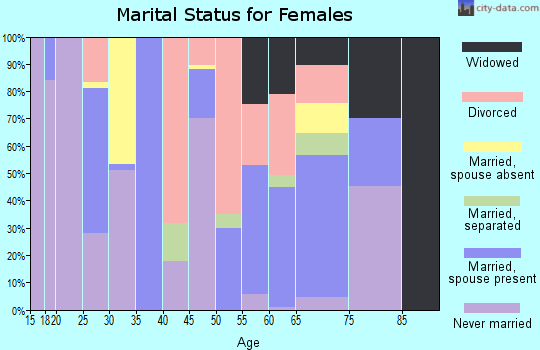Zip code 95428 marital status for females