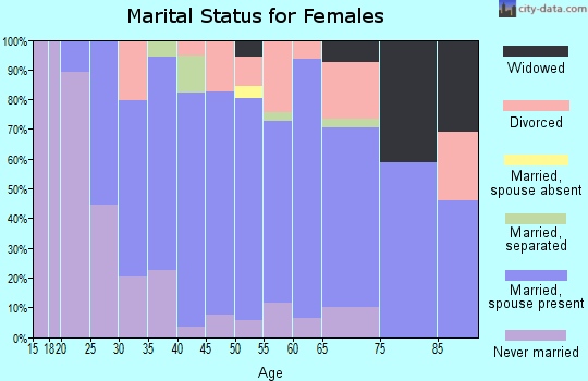Zip code 95441 marital status for females