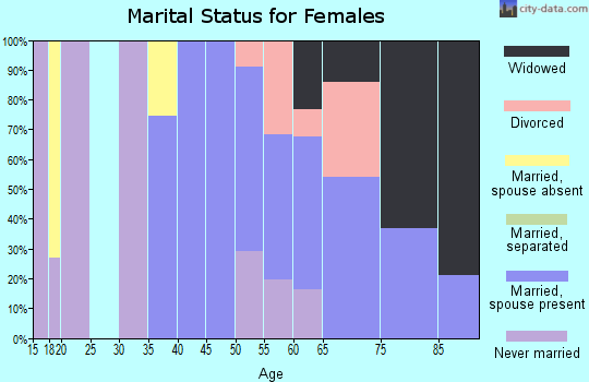 Zip code 95460 marital status for females