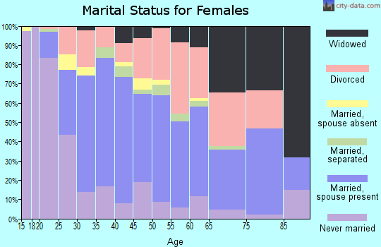 Zip code 95673 marital status for females