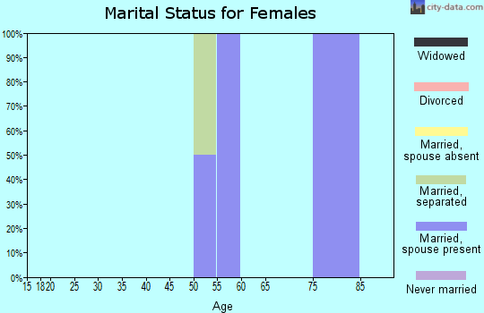 Zip code 95675 marital status for females
