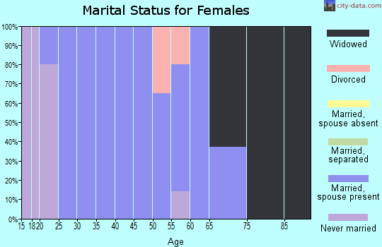 Zip code 95703 marital status for females