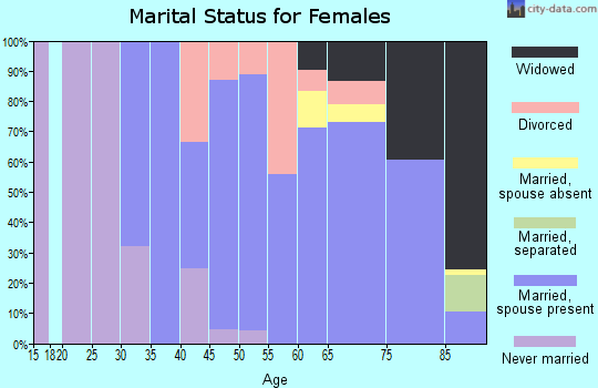 Zip code 95938 marital status for females