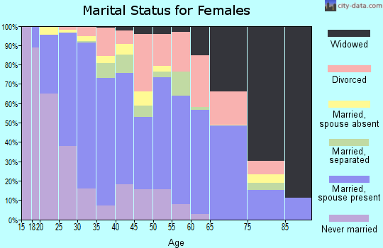 Zip code 95961 marital status for females