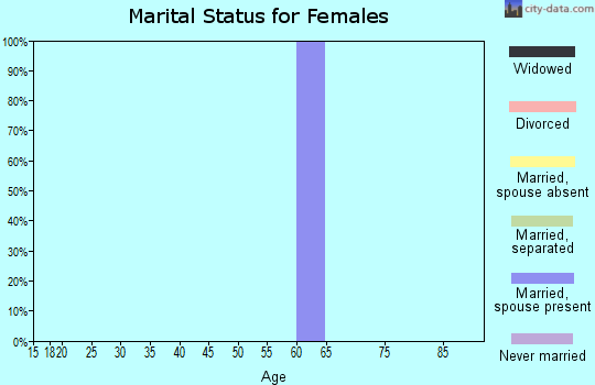 Zip code 95984 marital status for females