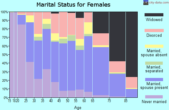 Zip code 96002 marital status for females