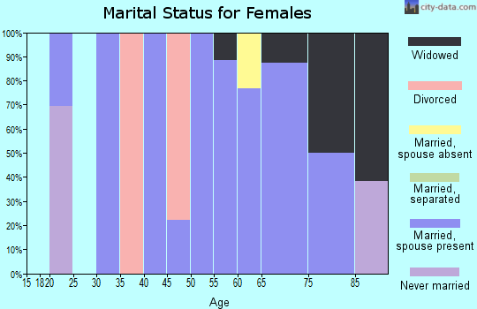 Zip code 96006 marital status for females