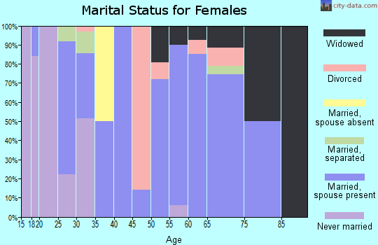 Zip code 96023 marital status for females