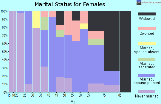 Zip code 96035 marital status for females