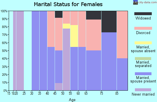 Zip code 96050 marital status for females