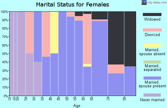 Zip code 96059 marital status for females