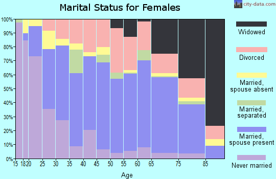 Zip code 96080 marital status for females