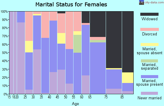 Zip code 96101 marital status for females