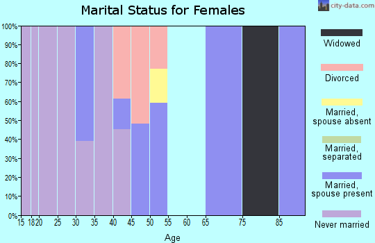 Zip code 96142 marital status for females