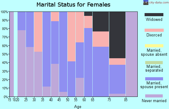Zip code 96145 marital status for females