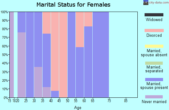 Zip code 96148 marital status for females