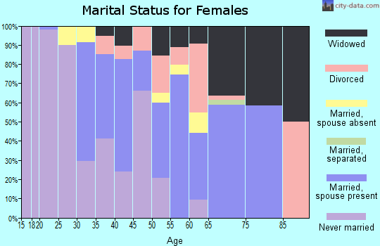 Zip code 96703 marital status for females