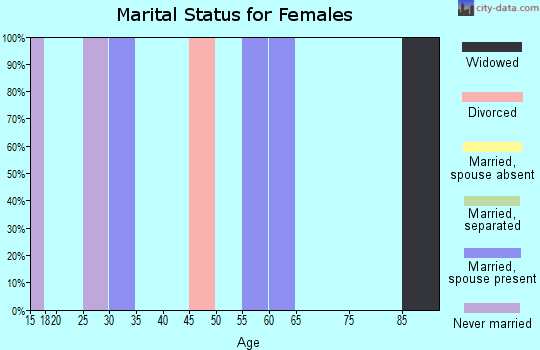 Zip code 96710 marital status for females