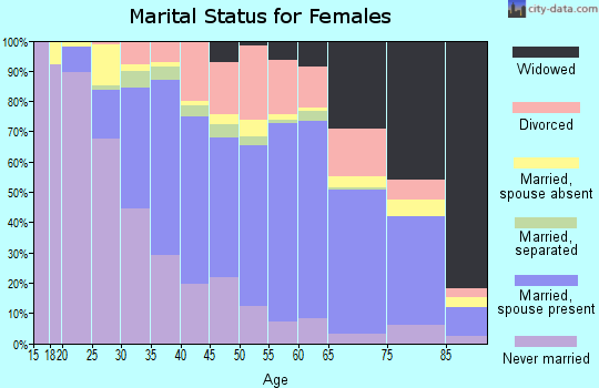 Zip code 96720 marital status for females