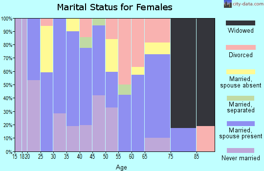 Zip code 96722 marital status for females
