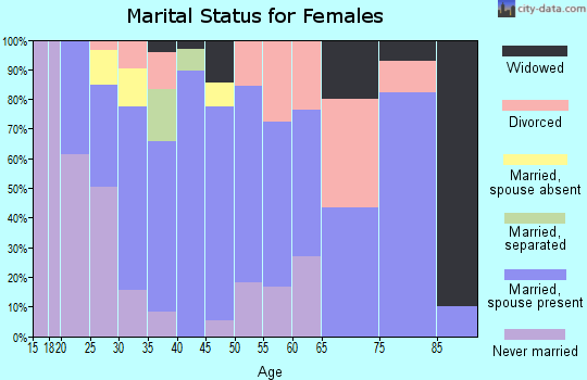 Zip code 96725 marital status for females