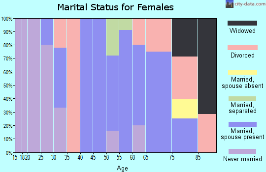 Zip code 96728 marital status for females