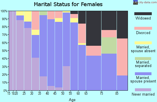 Zip code 96731 marital status for females