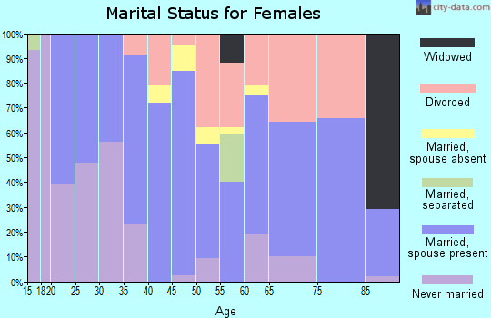 Zip code 96738 marital status for females