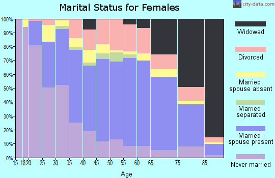 Zip code 96740 marital status for females