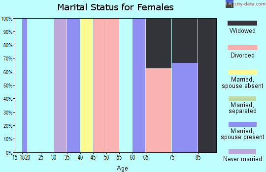 Zip code 96742 marital status for females