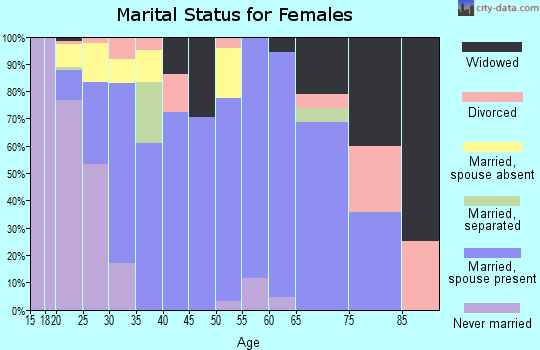 Zip code 96762 marital status for females
