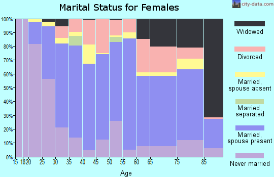 Zip code 96766 marital status for females